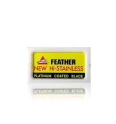 Cuchillas de Afeitado Clásico Feather - Platinum Coated Blade 10 unidades