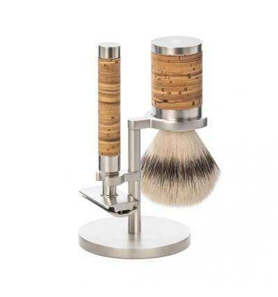 Set de Afeitado Muhle Rocca Abedul-Brocha Sintética y Maquinilla Clásica