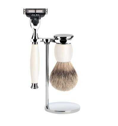 Set de Afeitado Clásico Mühle - Línea Sophist - Mango de Porcelana, Maquinilla Mach3 - comprar online elivelimenshop