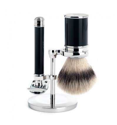 Set de Afeitado clásico Mühle - Tradicional Color Negro - Brocha Sintética y Maquinilla Peine Cerrado - comprar online elivelime