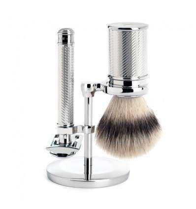 Set de Afeitado clásico Mühle - Tradicional Cromado - Brocha Sintética y Maquinilla Peine Cerrado- comprar online elivelimensho